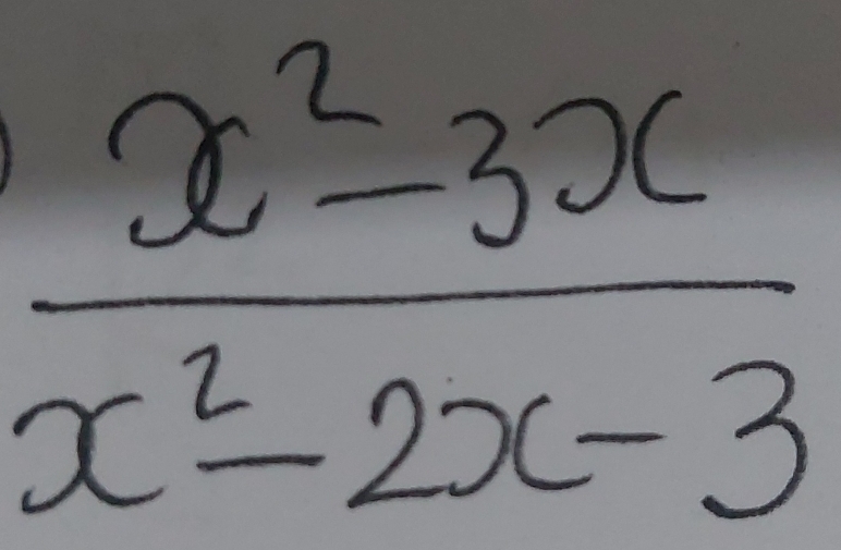  (x^2-3x)/x^2-2x-3 