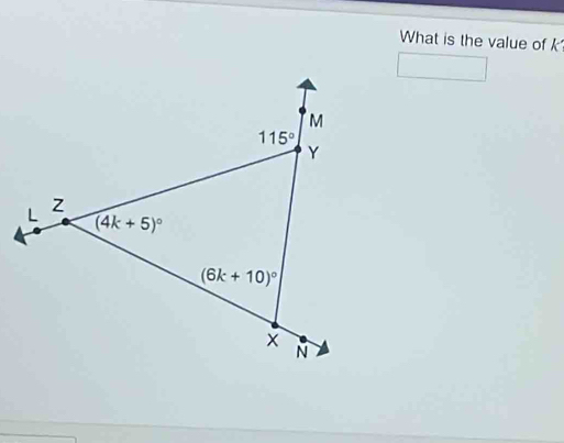 What is the value of k