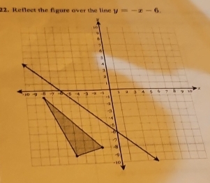 Reflect the figure over the line y=-x-6.