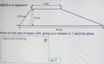 Optional working
42.7