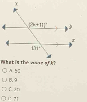 A. 60
B. 9
C. 20
D. 71