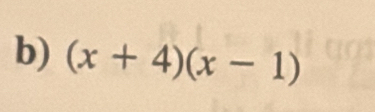 (x+4)(x-1)