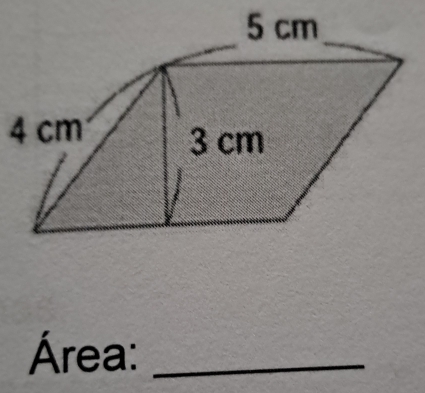 4 cm
Área:_