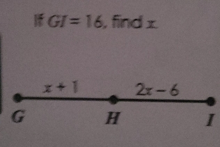 GI=16 , find x
I