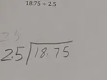 Solved: 18.75/ 2.5 [Math]