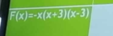 F(x)=-x(x+3)(x-3)