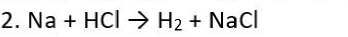 Na+HClto H_2+NaCl