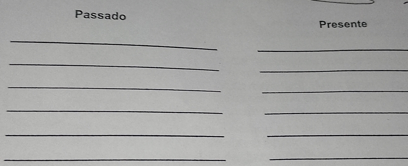 Passado 
Presente 
_ 
_ 
_ 
_ 
_ 
_ 
_ 
_ 
__ 
_ 
_