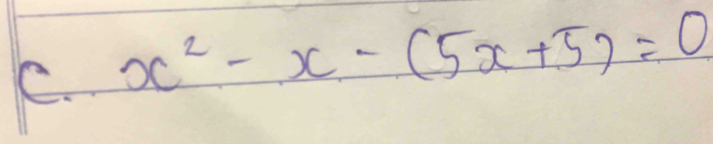 x^2-x-(5x+5)=0