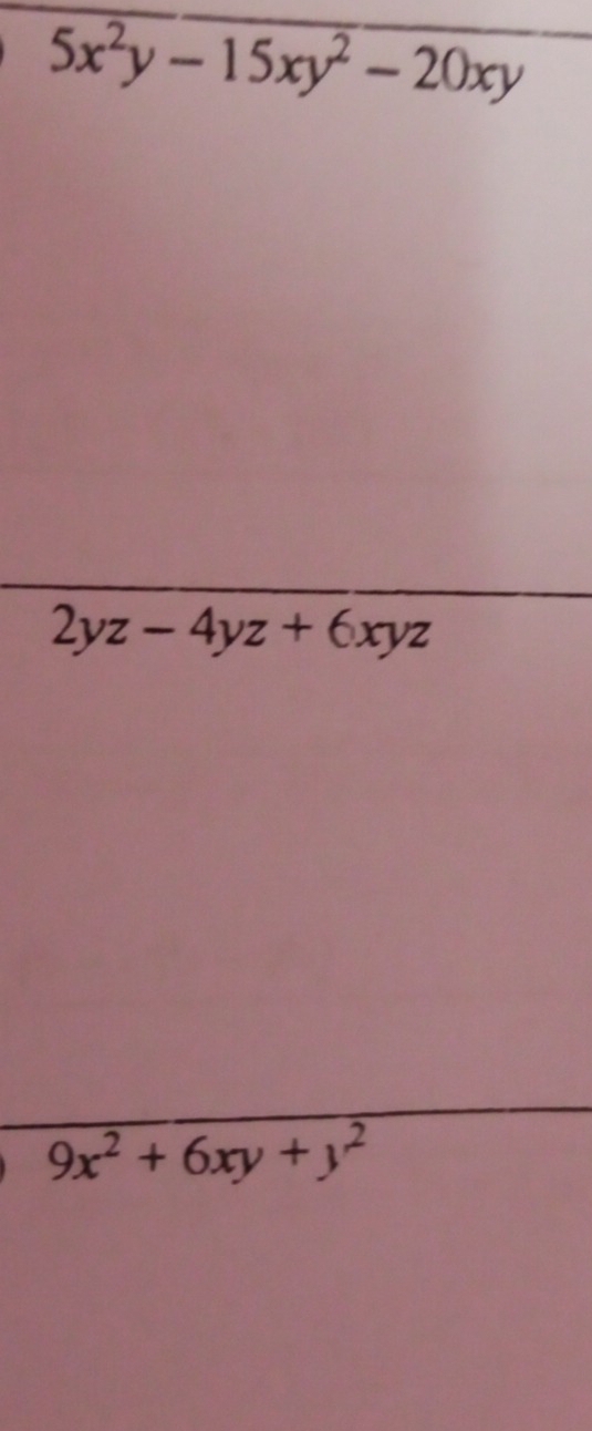 5x^2y-15xy^2-20xy