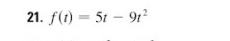 f(t)=5t-9t^2