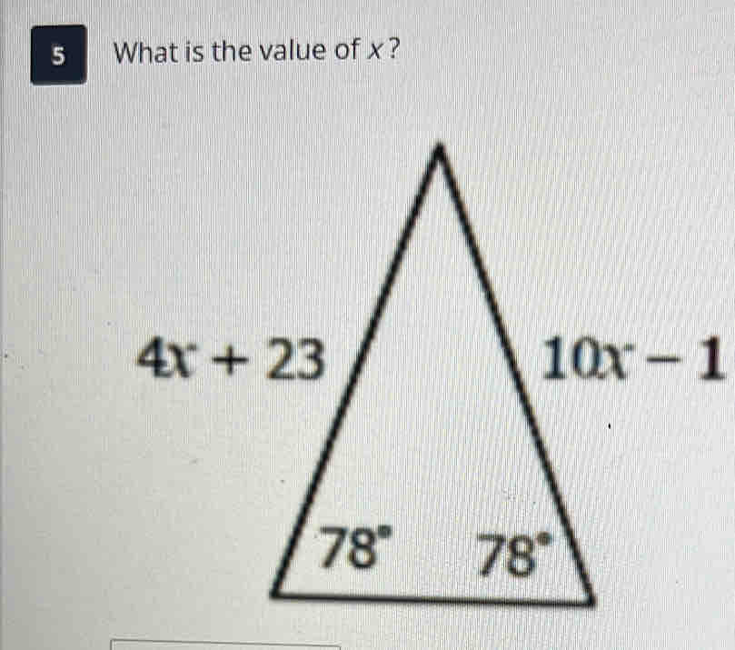 What is the value of x?