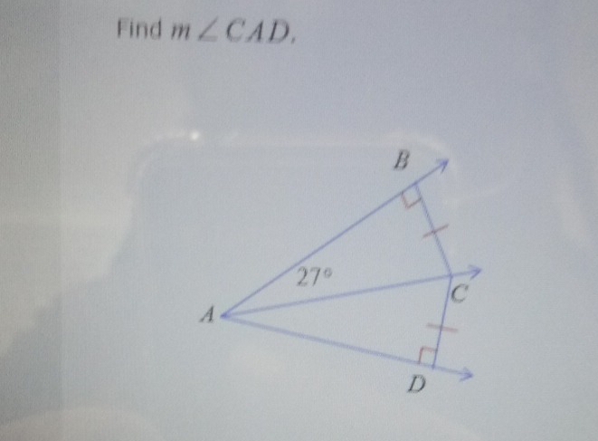 Find m∠ CAD.