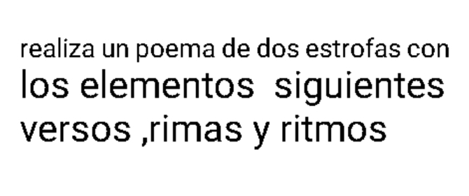 Solved: realiza un poema de dos estrofas con los elementos siguientes ...