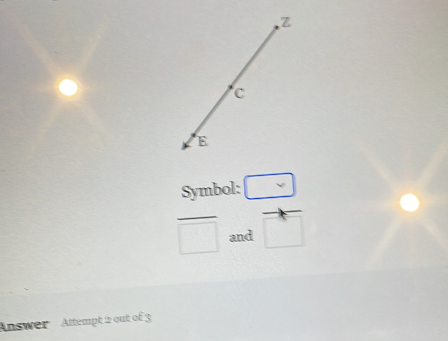 Symbol: □
overline □  and vector □ 
Answer Attempt 2 out of 3