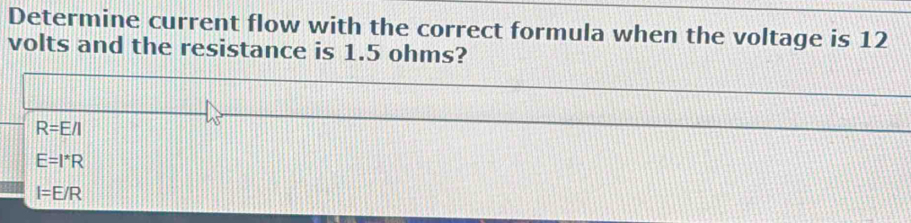 Solved: Determine current flow with the correct formula when the ...