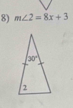 m∠ 2=8x+3