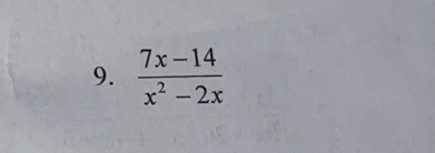  (7x-14)/x^2-2x 