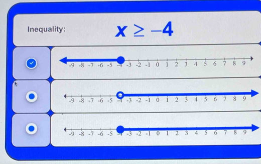 Inequality: x≥ -4