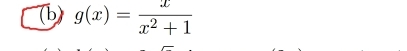 g(x)= x/x^2+1 