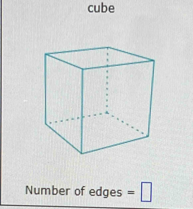 cube
Number of edges =