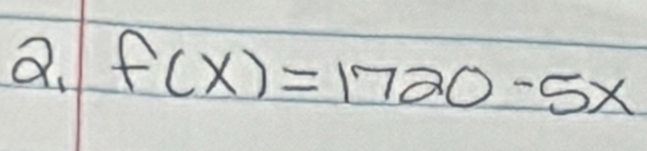 f(x)=1720-5x