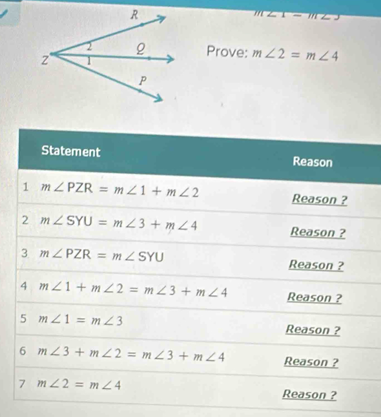 Prove: m∠ 2=m∠ 4