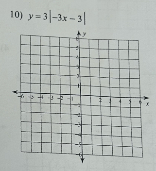 y=3|-3x-3|