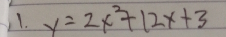 y=2x^2+12x+3