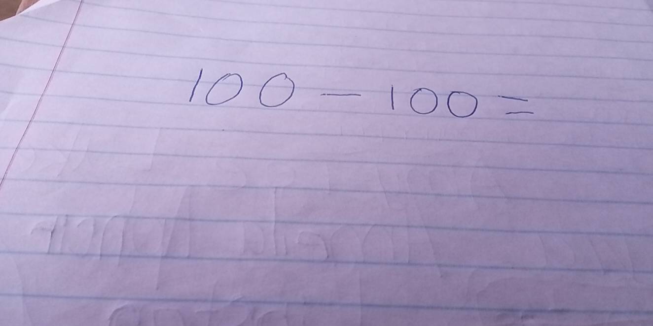 100-100=