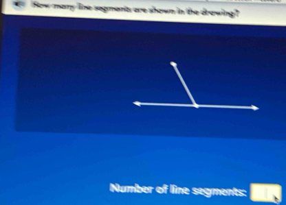 How many line sogments are shown in the drawing? 
Number of line segments: