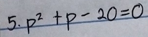 p^2+p-20=0