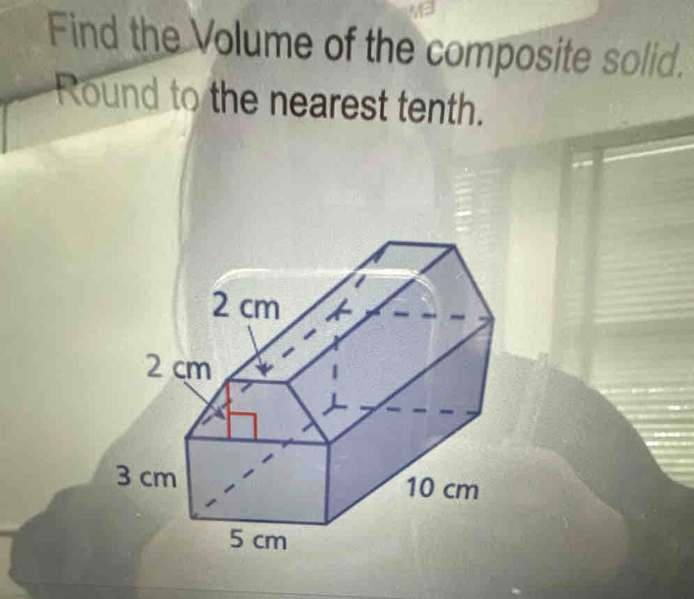 Find the Volume of the composite solid. 
Round to the nearest tenth.