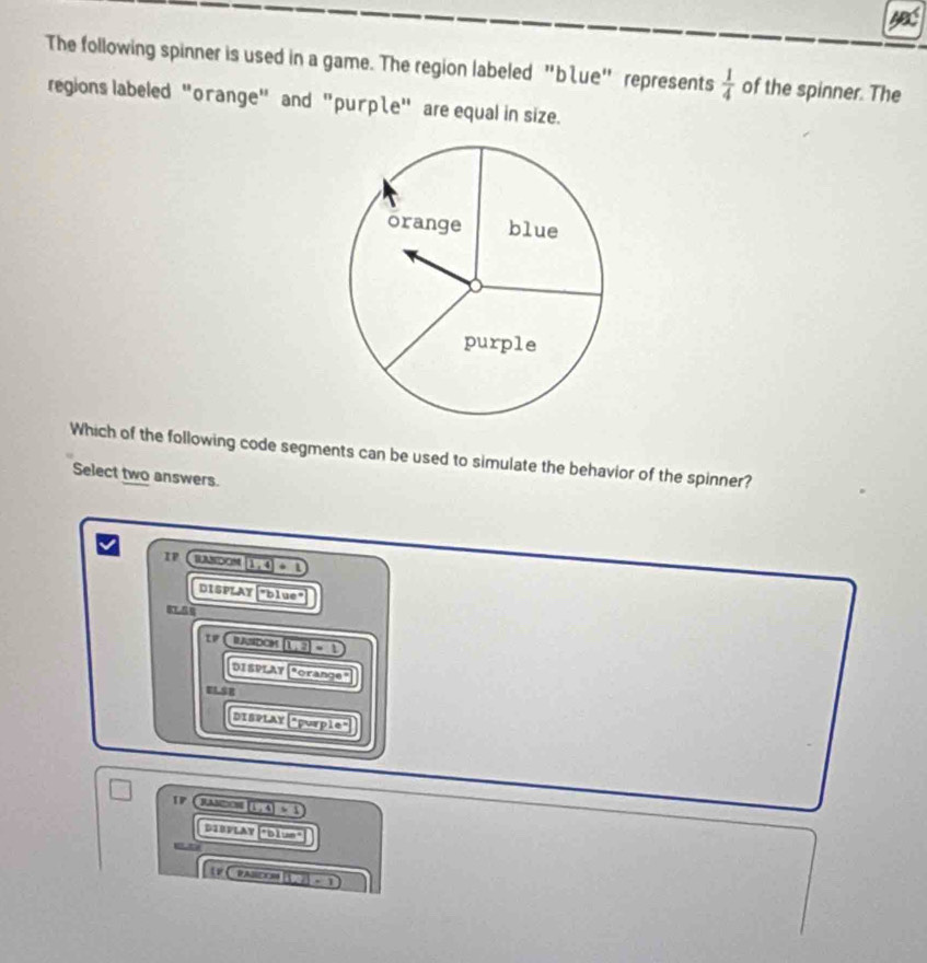 Solved: The following spinner is used in a game. The region labeled 