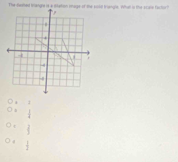 a
b  1/4 
C  2/3 
d  1/2 