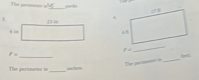 The perimenex is 16_  yardes
P=
_ 
_
P=
Ete genmenei 
_ 
The perimeter in_ inteitess