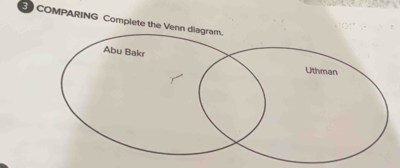 COMPARING Complete the Ven