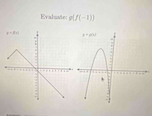 Evaluate: g(f(-1))