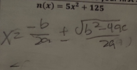 n(x)=5x^2+125