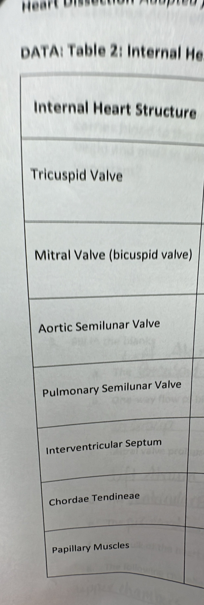 DATA: Table 2: Internal He 
ure 
lve) 
e