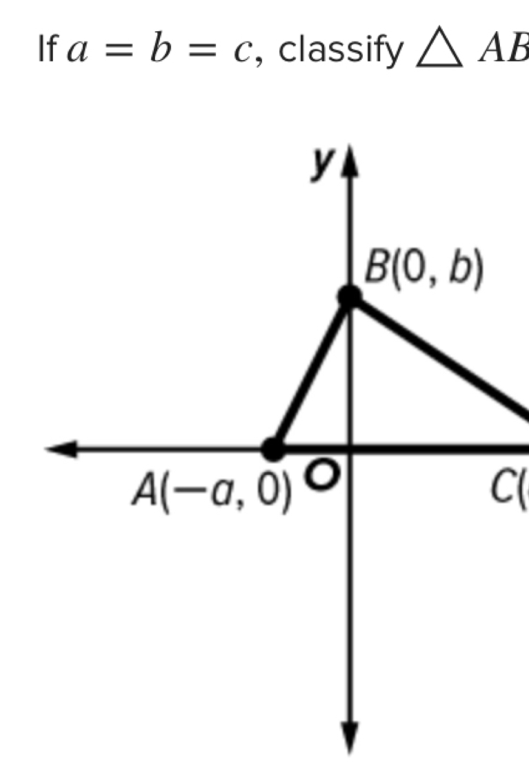 If a=b=c , classify △ AB
C(