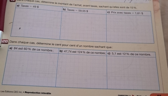 cnaque cas, détermi
L* Reproduction interdite