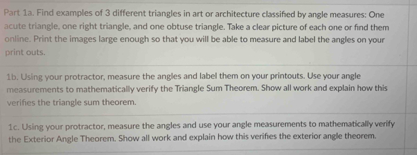 Solved: Find examples of 3 different triangles in art or architecture ...