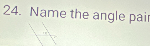 Name the angle pair