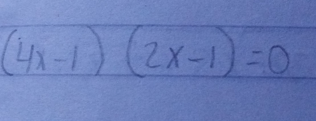 (4x-1)(2x-1)=0