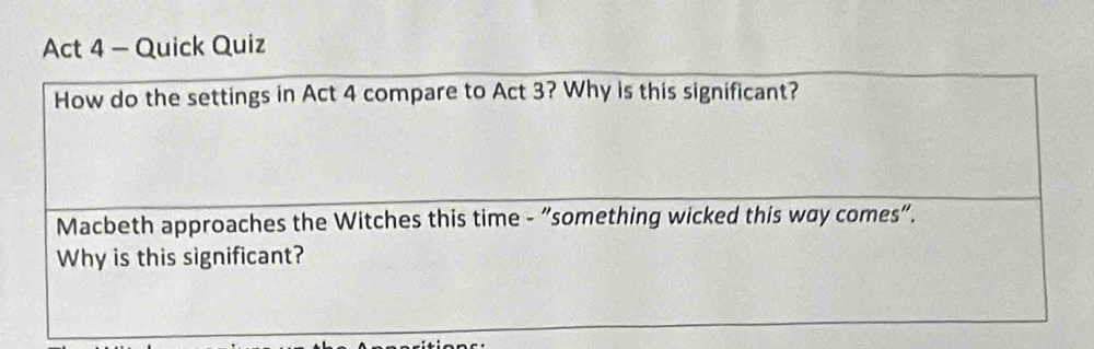 Act 4 - Quick Quiz