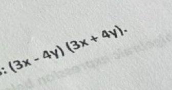 (3x-4y)(3x+4y).