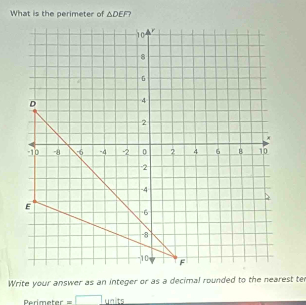 What is the perimeter of
Perimeter =□ units