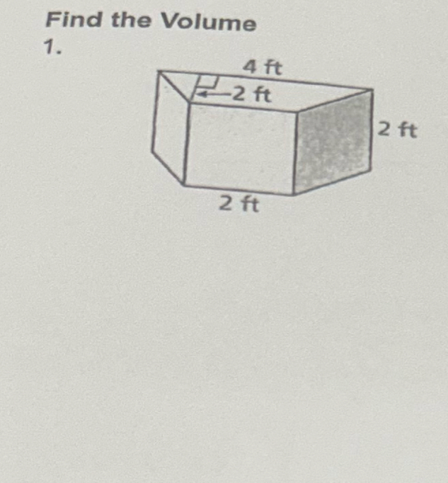 Find the Volume 
1.