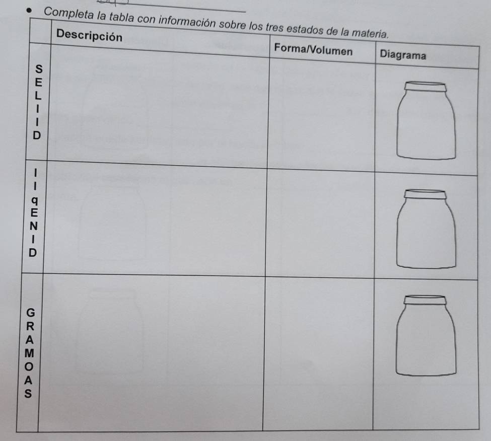 Completa la tabla con informac